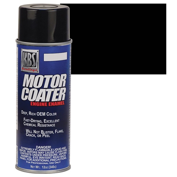 KBS Motor Coater Engine Enamel - Velvet Black, 12 oz